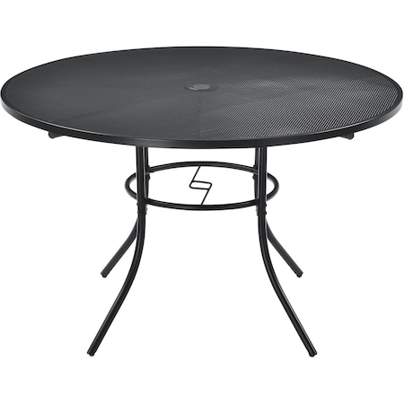 Global Industrial 48 Round Outdoor Steel Mesh Cafe Table, 29H 262082